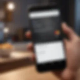 Mobile device displaying Google Pay interface