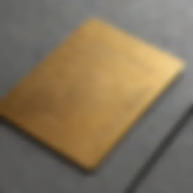 Close-up view of the Amex Delta Gold Card showcasing its texture