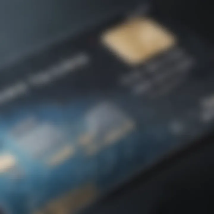 Close-up of a credit card with balance transfer details highlighted