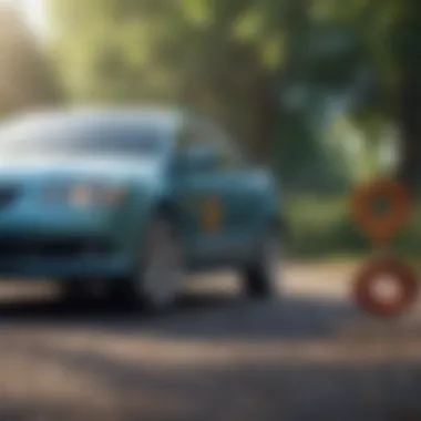 Exploring Insurance Discounts A car with discount symbols around it