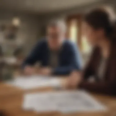 Consulting Financial Strategies Homeowner discussing options with a financial advisor