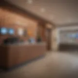 A visually appealing layout of a bank branch showcasing its interior