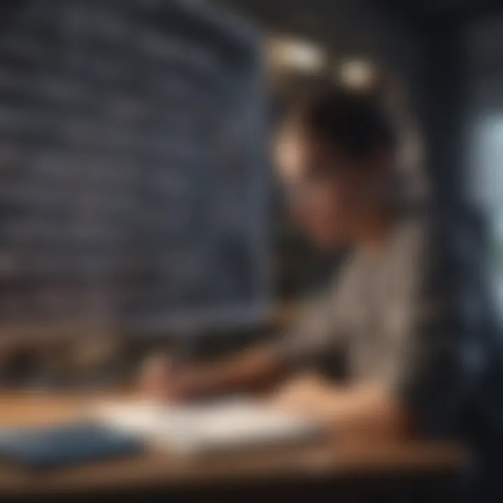 A teenager writing down financial goals on a whiteboard