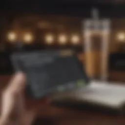 Mobile device displaying a payment confirmation for bills