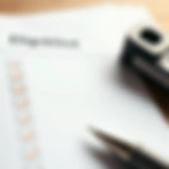 Eligibility Checklist for Mortgage Applicants Checklist representing eligibility criteria for mortgage applicants