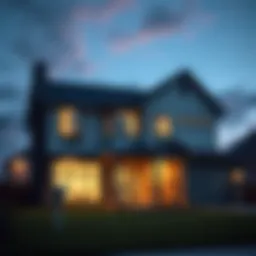 Illustration of a modern home symbolizing mortgage opportunities