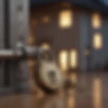 Securing Financial Interests A house with a lock symbolizing security