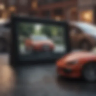 Comparison of Car Insurance Premiums Comparison of various car insurance premiums on a screen