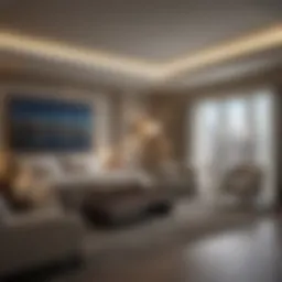 Luxurious suite at a Marriott hotel showcasing elegant decor