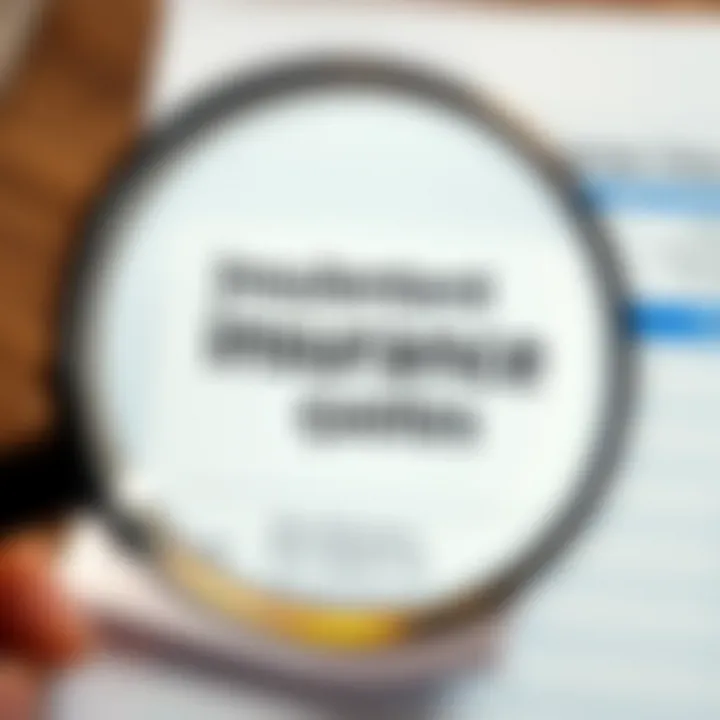 Key Elements of Insurance Quotes A magnifying glass focusing on key elements of an insurance quote