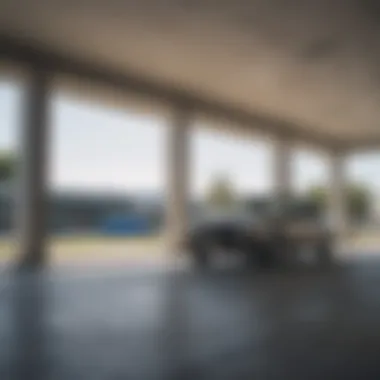 A clear view of a California DMV building, symbolizing car registration