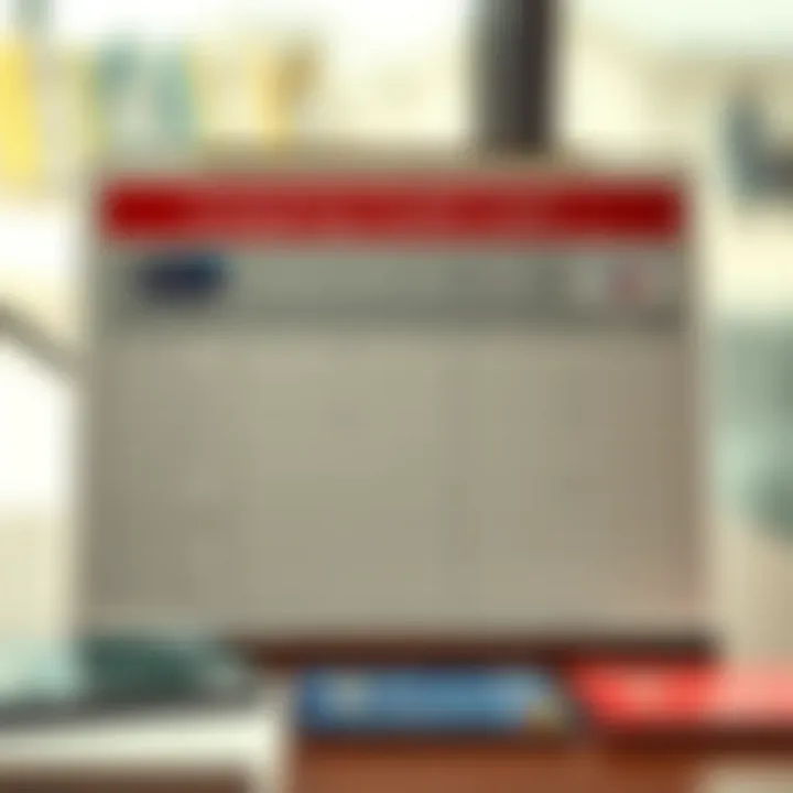 Comparison chart for different credit card types