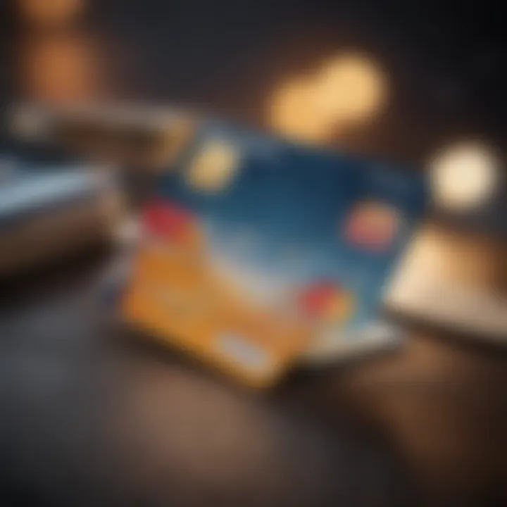 A conceptual image demonstrating the relationship between credit cards and financial goals.