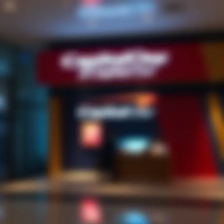 A graphic illustrating digital banking solutions provided by Capital One