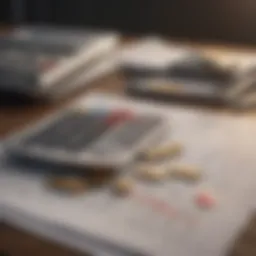 Visual representation of budgeting tools and spreadsheets