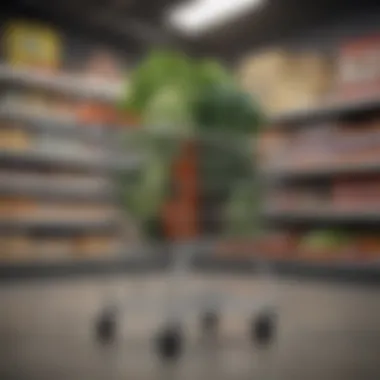 Budget-Friendly Shopping Cart A cart filled with eco-friendly and budget-friendly products