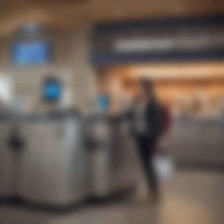 Illustration of a traveler enjoying hassle-free check-in.
