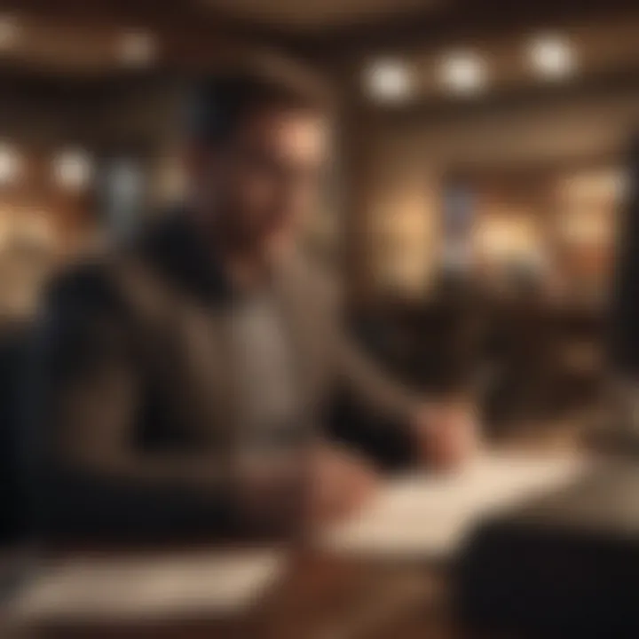 Entrepreneur reviewing business loan options