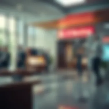 A serene bank environment illustrating financial growth