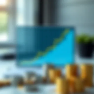 A graph showing long-term financial growth through savings