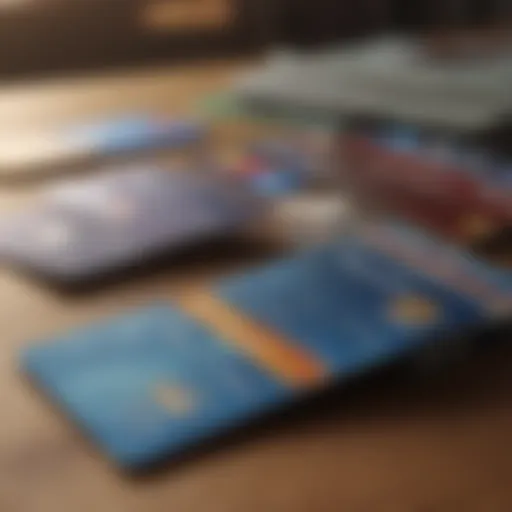 An array of Citi credit cards displayed on a table