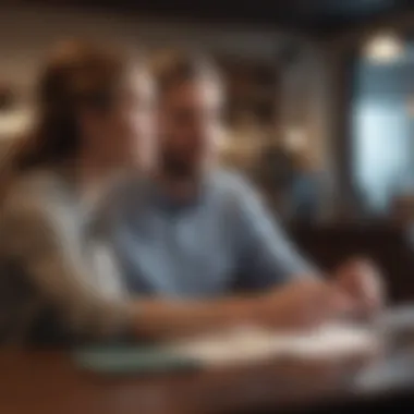 Making Informed Choices: Customer Insights A satisfied customer discussing banking options