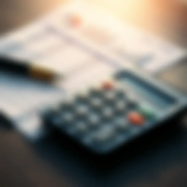 Budgeting and Financial Management A calculator with financial documents to symbolize budgeting