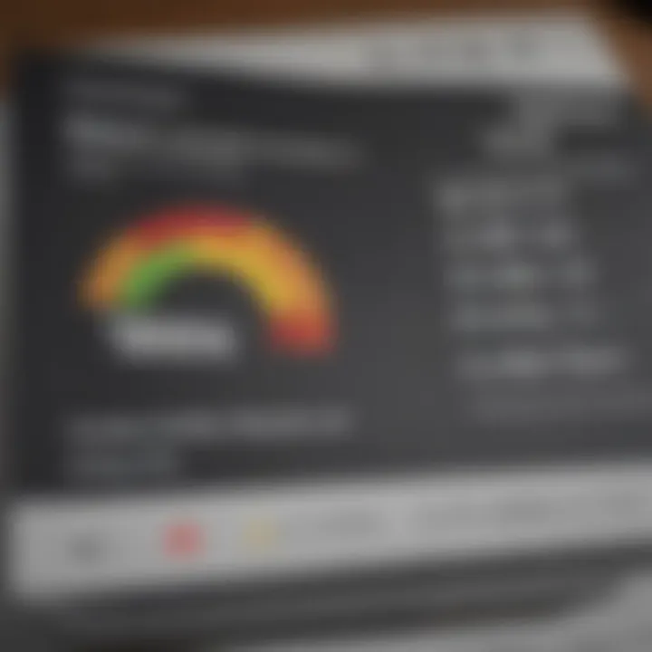 A close-up of a credit score report highlighting the significance of credit health