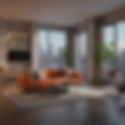 Modern apartment showcasing rental options without credit checks