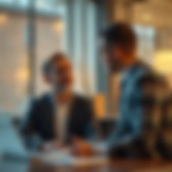 A financial advisor explaining loan options.