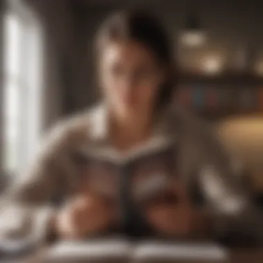 Embracing Continuous Learning An individual reading a book about sales strategies, showcasing continuous learning.