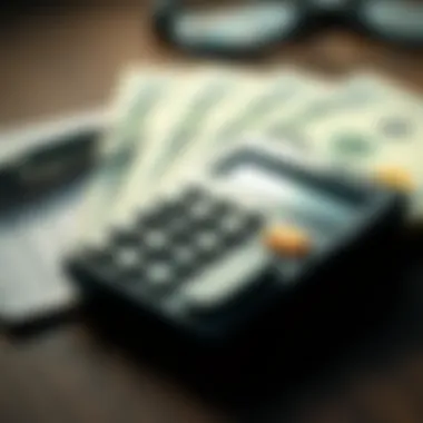 Calculator with financial planning