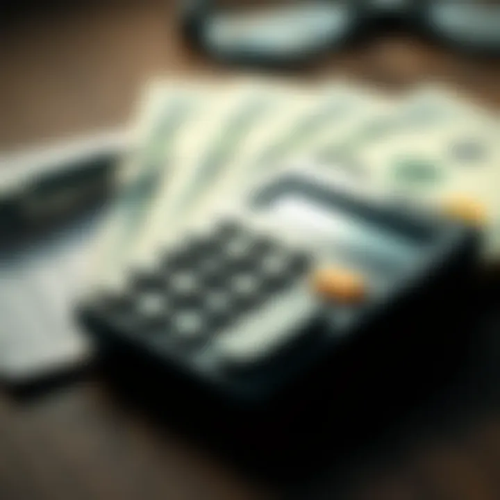 Calculator with financial planning