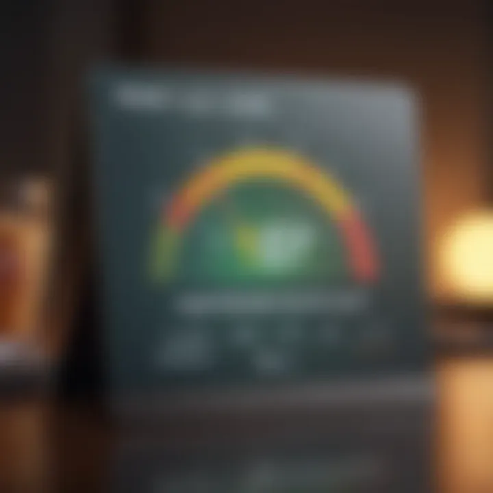 Graph illustrating credit score impact