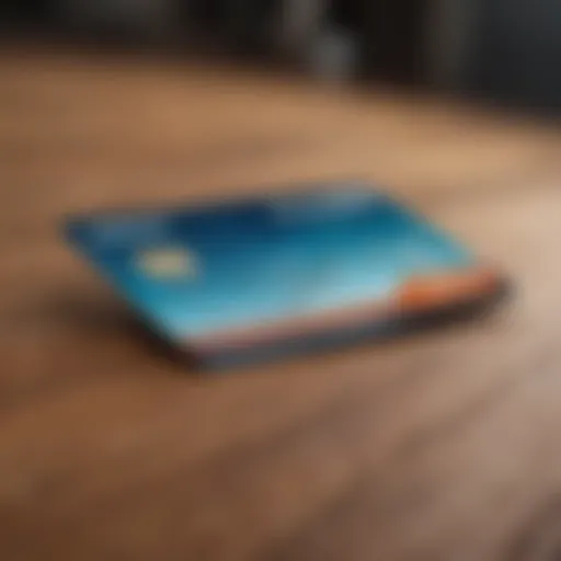 A close-up view of a NetSpend prepaid debit card on a wooden surface.