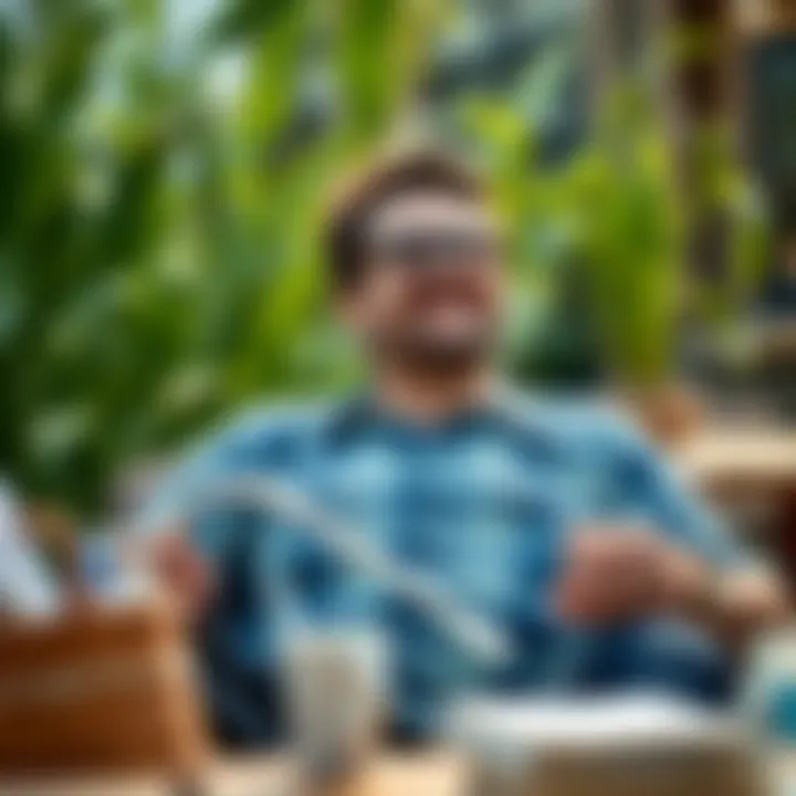 Earning Through Passionate Hobbies A relaxed individual enjoying a hobby while earning, representing the blend of passion and income generation.