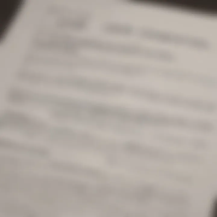 A close-up of a loan agreement highlighting key terms and conditions.