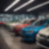 A diverse range of cash cars displayed at a dealership