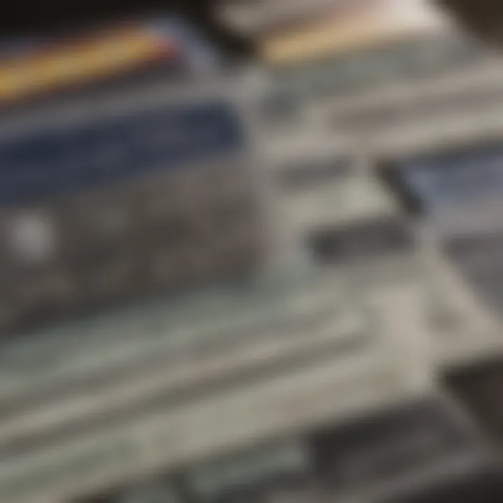Comparison chart showing rewards structures of cash back cards