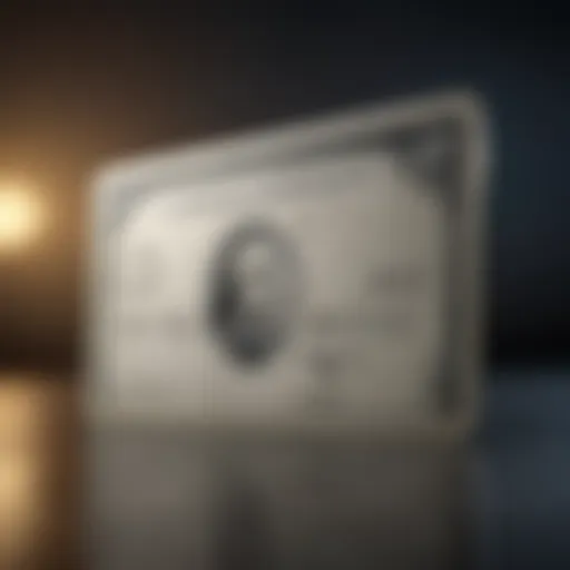 Elegant design of an American Express cash back card