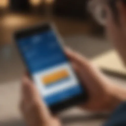 User navigating through the Visa Signature App dashboard