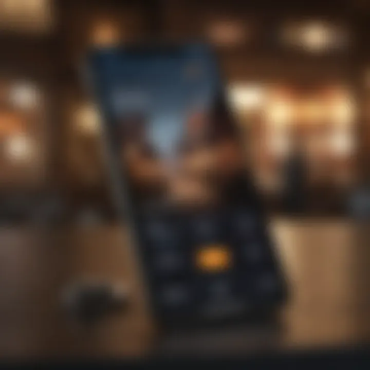 Visual representation of app features and benefits