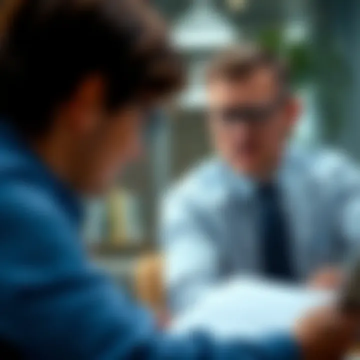 A financial advisor assisting a client with loan management