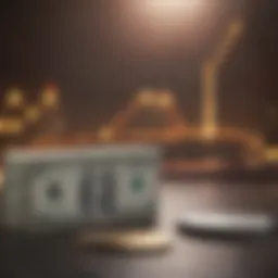 Visual representation of declining interest rates