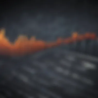 Graph showcasing fluctuating interest rates over time