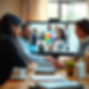 Effective Online Collaboration Team collaborating online via video conference