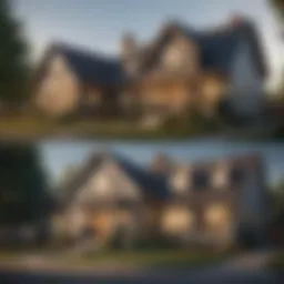 Visual comparison of home equity line and refinancing options
