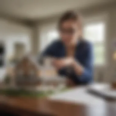 Informed Decision-Making for Homeowners Illustration of a homeowner analyzing mortgage options