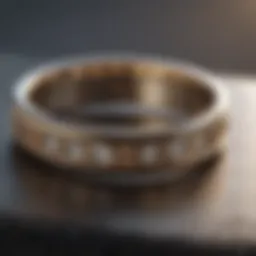 Elegant wedding ring displayed with financing options