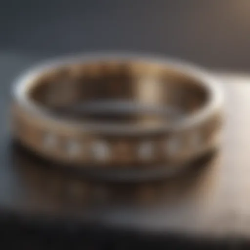 Elegant wedding ring displayed with financing options